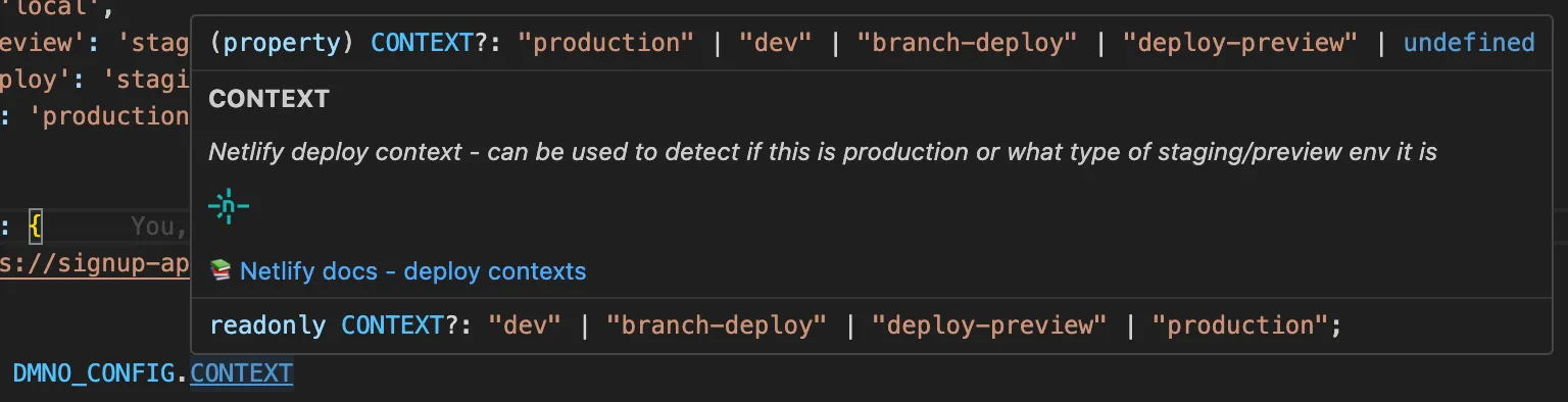 Platform config schema example